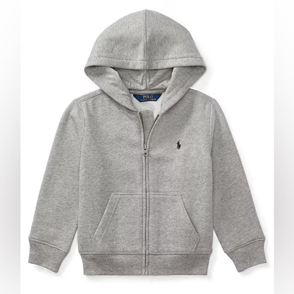 Ralph Lauren 12M grey zip up hoodie excellent used condition